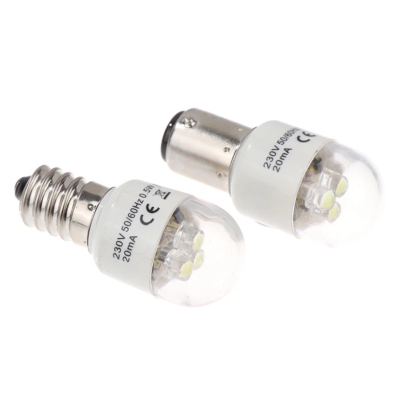 BA15D E14 Sewing LED Bulb For Singer Juki Pfaff Janome Brother AC 190-250V 0.5W 47-63Hz Home Household Sewing Machine Parts 1PC