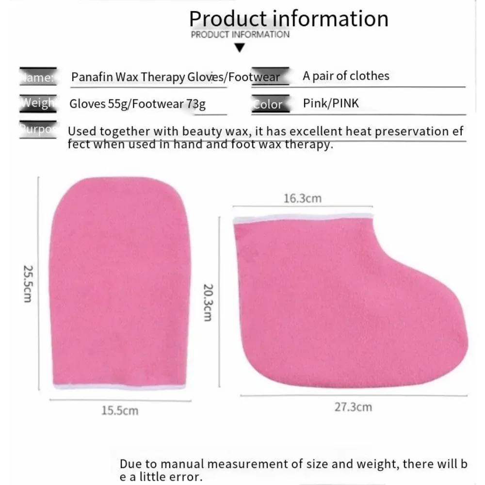 Kit de Spa de cire de paraffine pour les mains et les pieds, gant en coton, brosse de cire, doublures d'enveloppe de Film plastique pour accessoires de SPA hydratants pour les mains