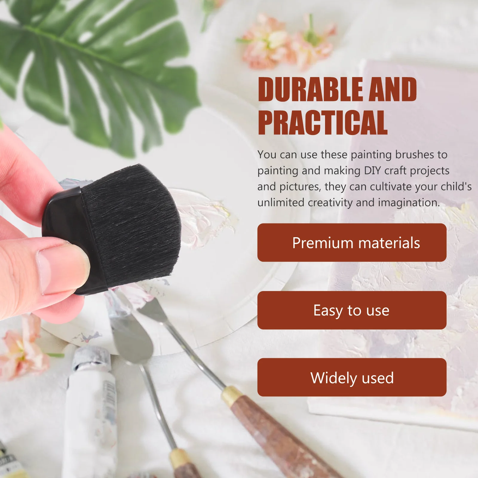 

10Pcs Paintbrush Set Premium Wood Fiber Bristles for Watercolor Oil Gouache Painting DIY Art Crafts Washable Reusable Artist