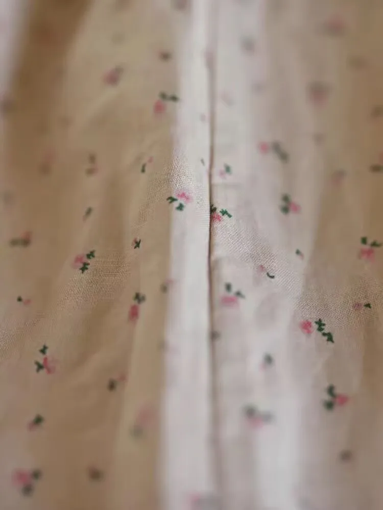 Sukienka damska na jesień 2025, elegancka, z kwiatowym nadrukiem, w stylu retro, luźna, midi, codzienna, do biura, o kroju litery A.