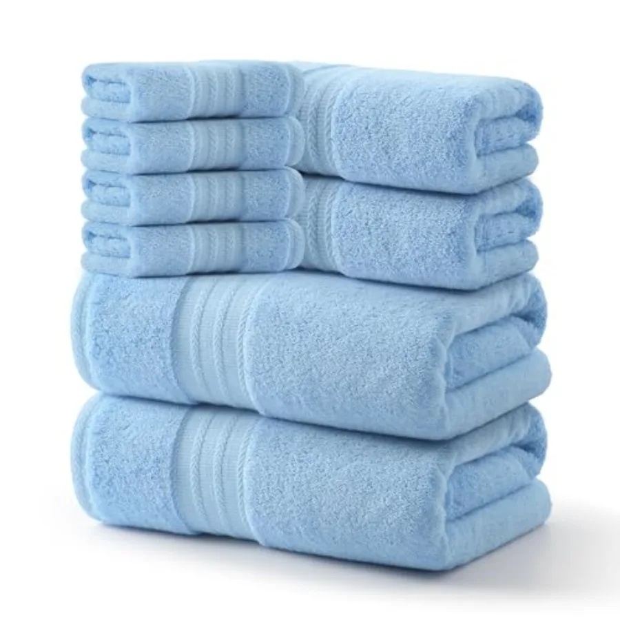 

Набор из 8 полотенец - 100% хлопковые полотенца, включая 2 больших банных полотенца, 2 полотенца для рук, 4 полотенца для умывания, 600 GSM, высоковпитывающие, наборы банных полотенец.