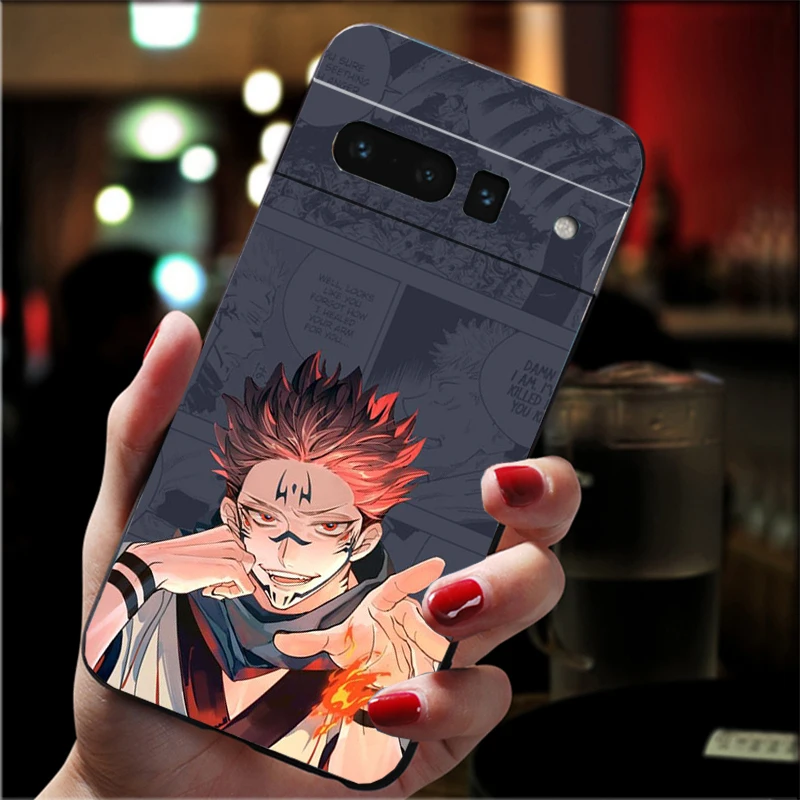 Funda de teléfono para Google Pixel 10 Pro XL 9 Pro XL 9A 8 7 6 Pro Pixel 8A 7A 6A Pixel 8 7 6 5 Anime Jujutsu Kaisen Gojo