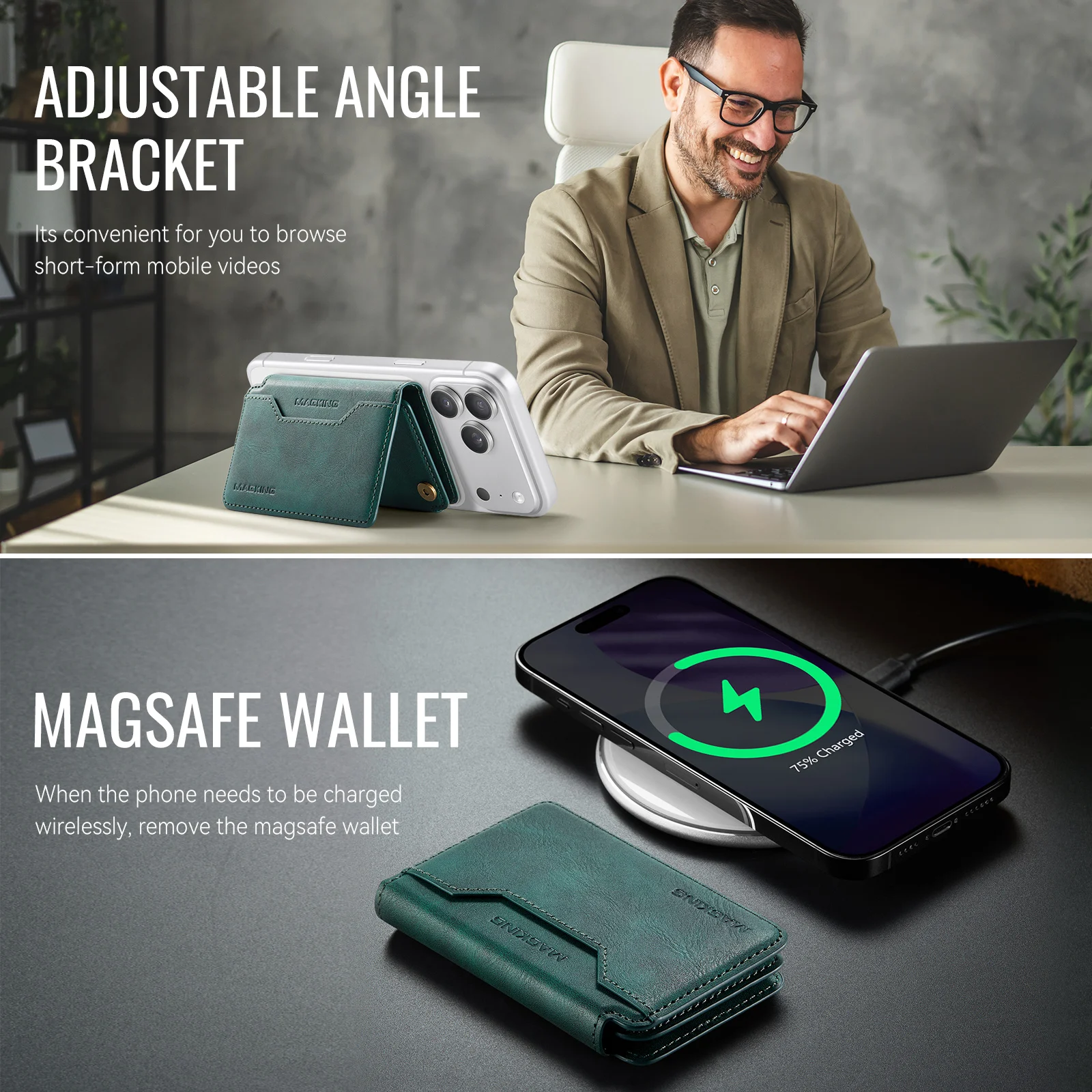 MagSafe Wallet RFID Blocking Magnetic Card Holder