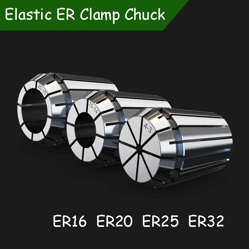 

ER16 ER20 ER25 ER32 AA High Precision 0.007mm Collet Chuck CNC Machining Center CNC Engraving Lathe Mill Tool 2~20mm