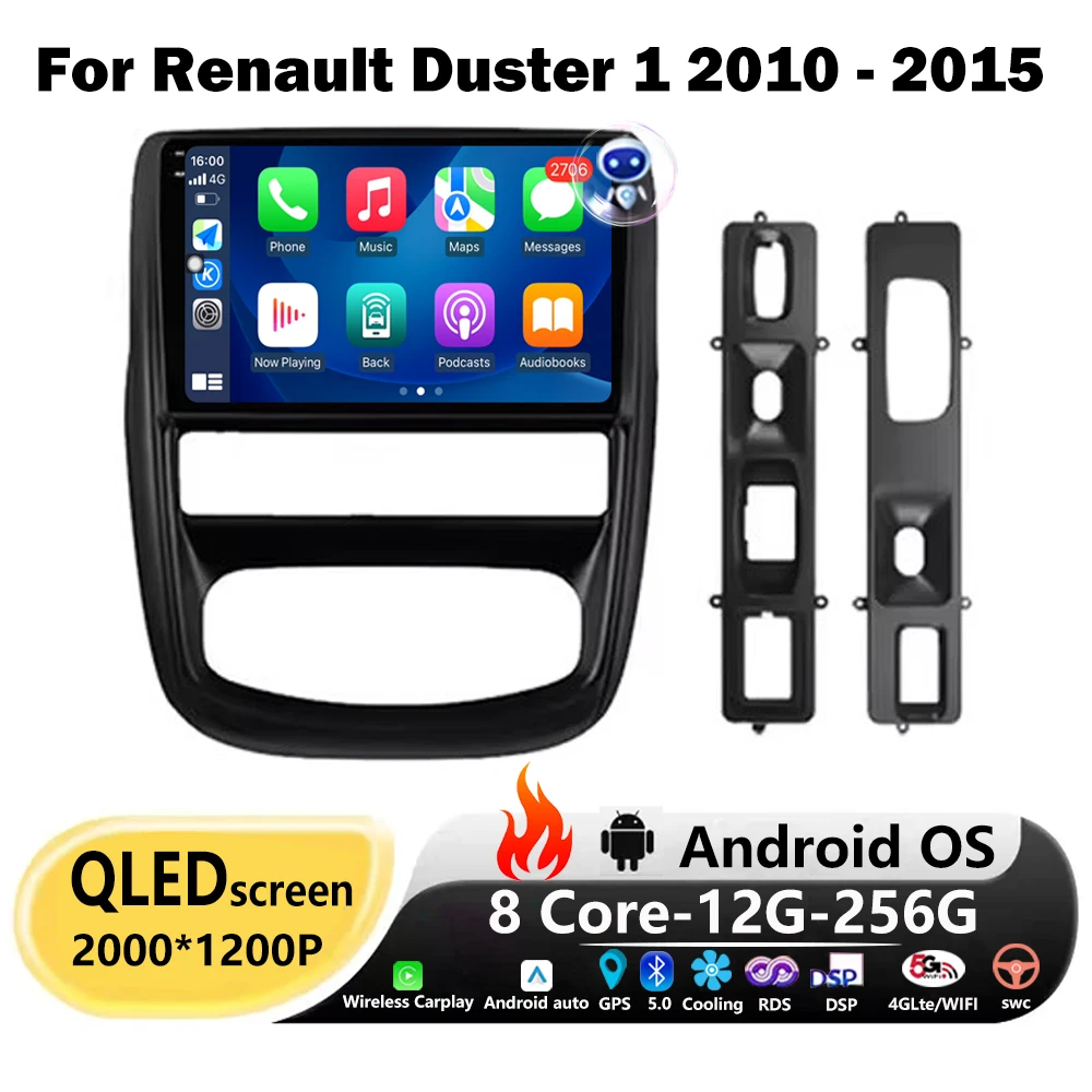 

Android Auto стерео мультимедийное автомобильное радио Carplay DSP для Renault Duster 1 2010-2015 GPS-навигатор плеер 4G Wi-Fi экран