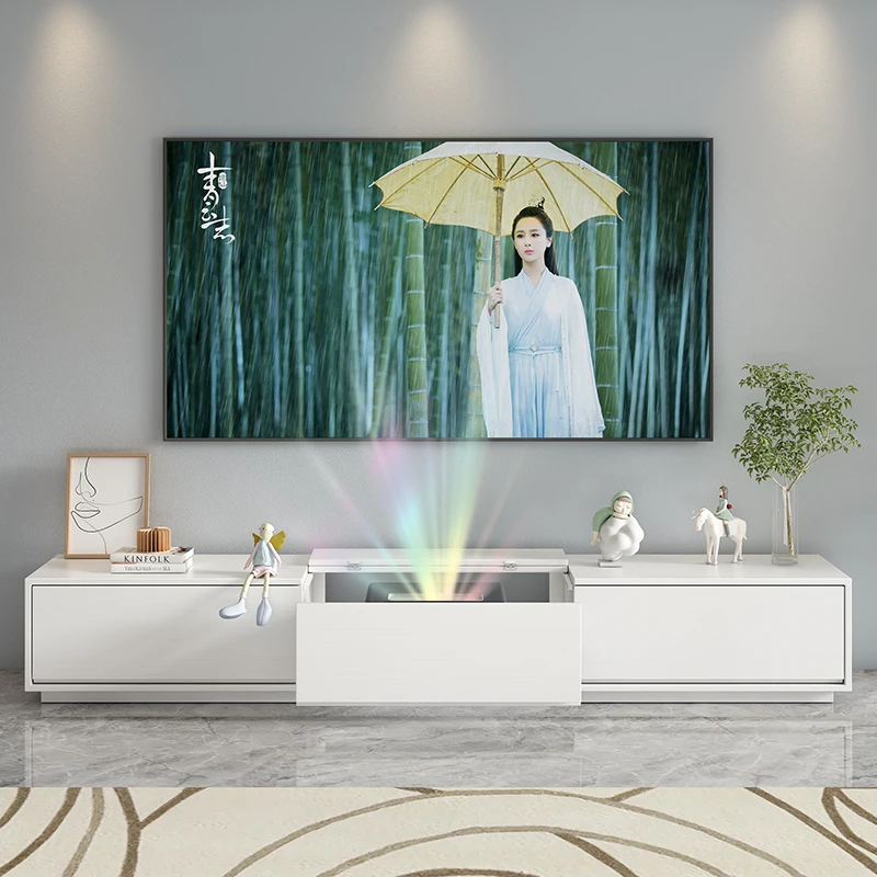 Hisense Laser TV Cabinet Fengmi Coffee Table Combination Simple Modern Customizable Telescopic Projector Floor Cabinet Complete