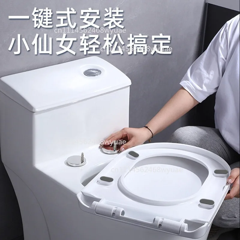 Universal Thickened Toilet Seat Cover with Soft Slow-Closing Lid,Durable and Easy to Clean Design,Fits Most Household Toilets