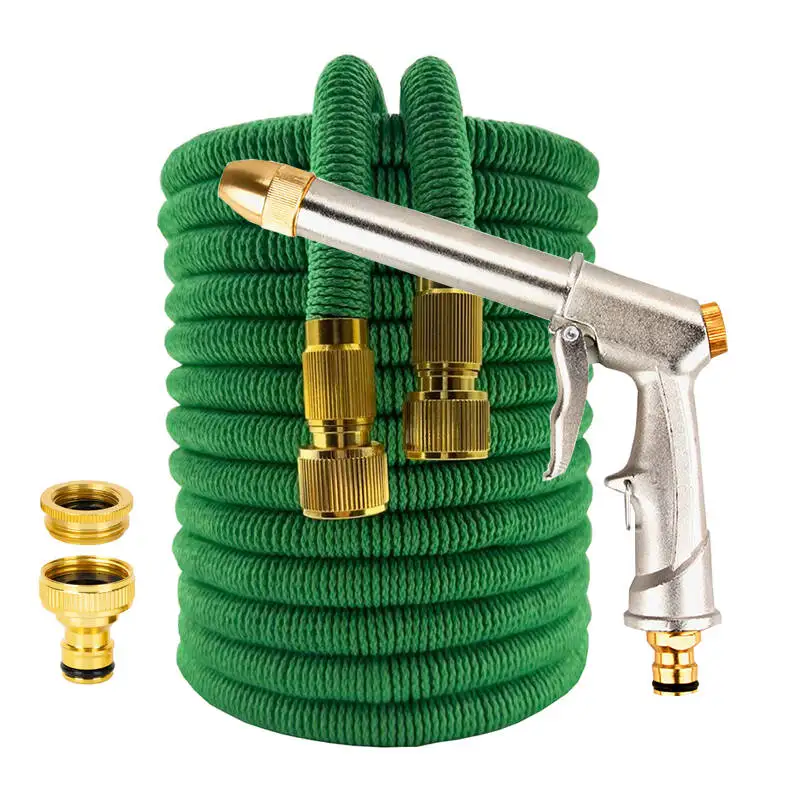

Garden 25Ft-100Ft Expandable Hose Aluminium Alloy High-Pressure Water Gun Nozzle Used For Irrigation Tools In Car Gardens