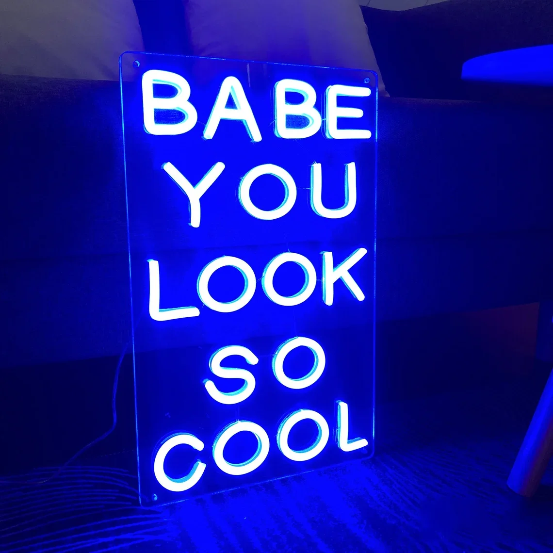 

Custom Love Sign Babe You Look So Cool Wedding Neon Sign Night light for Shop Store Bar Nightclub Game Room Wall Decoration