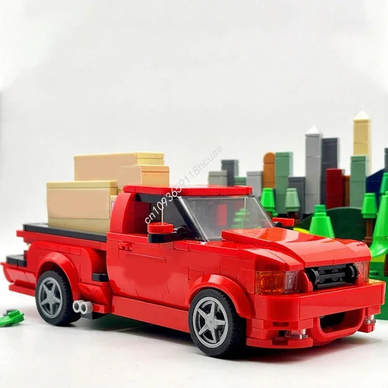 362pcs MOC Brian's Built Tough F-150 Lightning City Champion supercar Building Blocks Christmas asy-to-Start Friendly  Gift
