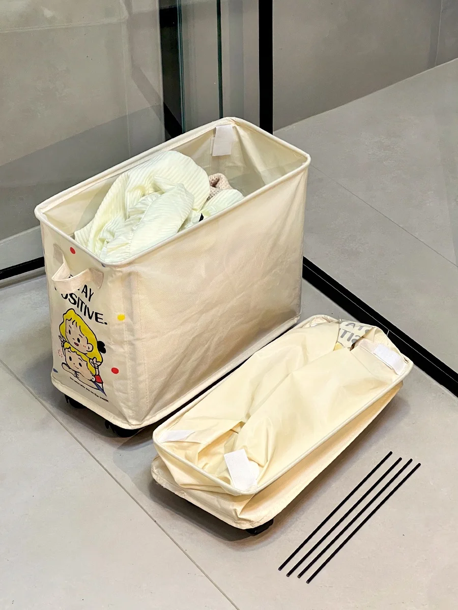 浴室汚れた服かごかわいいクリエイティブモバイル衣類収納バスケット家庭用折りたたみ汚れたランドリーバスケット