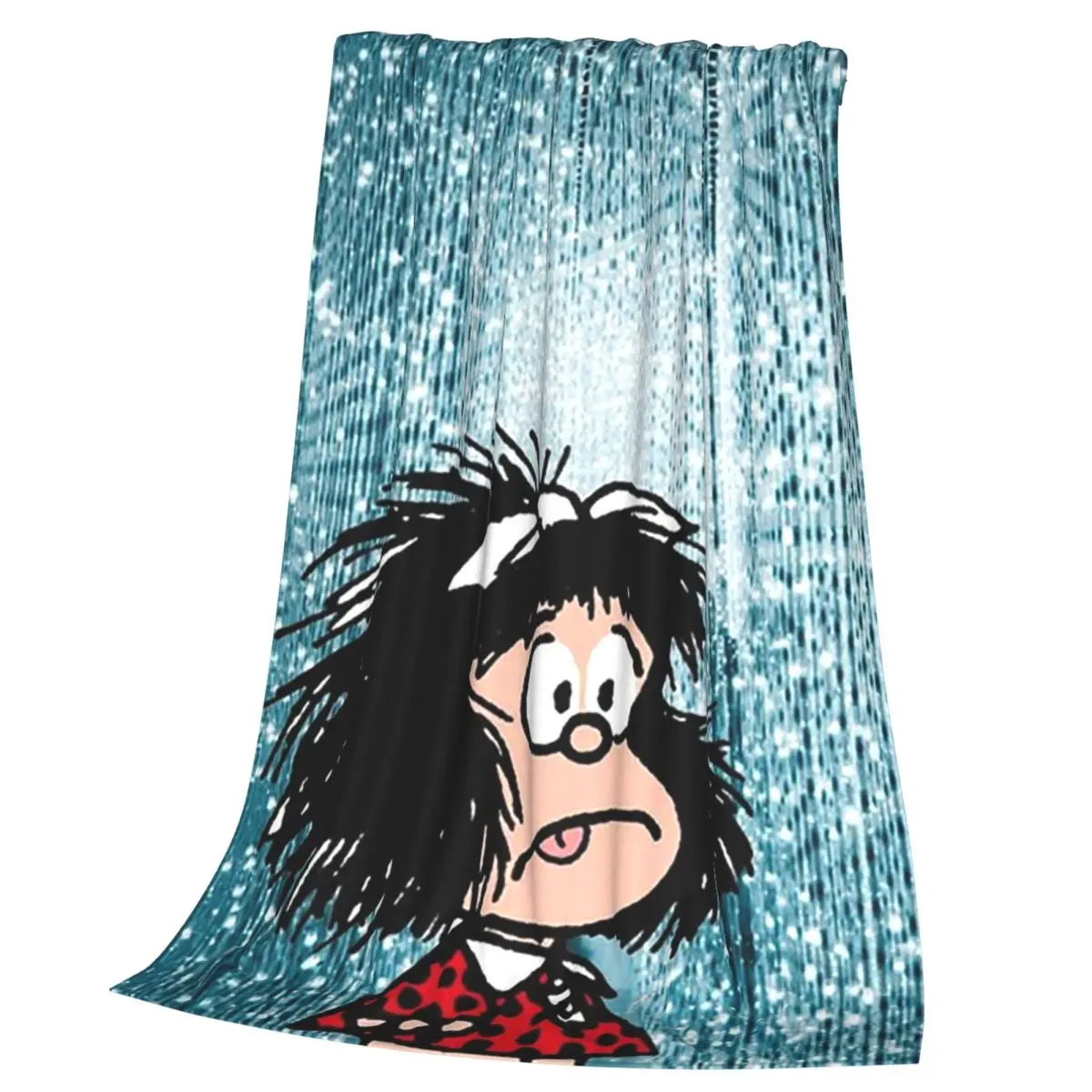 Mafalda Cute Blankets Soft Warm Flannel Throw Blanket Bedspread for Bed Living room Picnic Travel Home Sofa