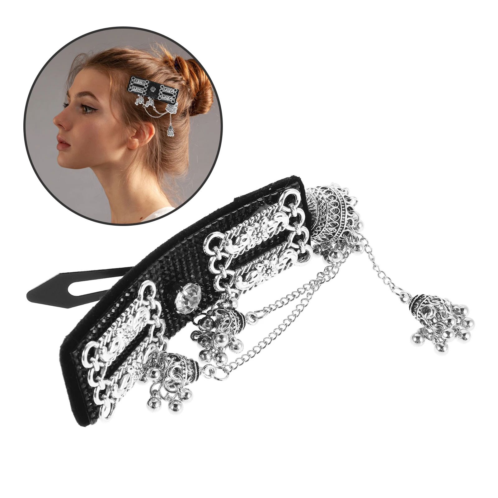 

2pcs Elegant Tassel Hair Clips Exquisite Lightweight Secure Barrettes For Daily Hairstyles Party Wedding Women Girls Hair