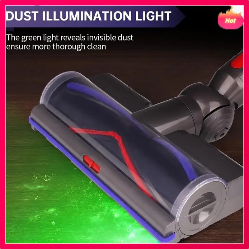 AD-Replace Roller Brush Bar And Replacement Brush Head For Dyson V7 V8 V10 V11 V15 SV12 Vacuum With Integrated LED Headlights