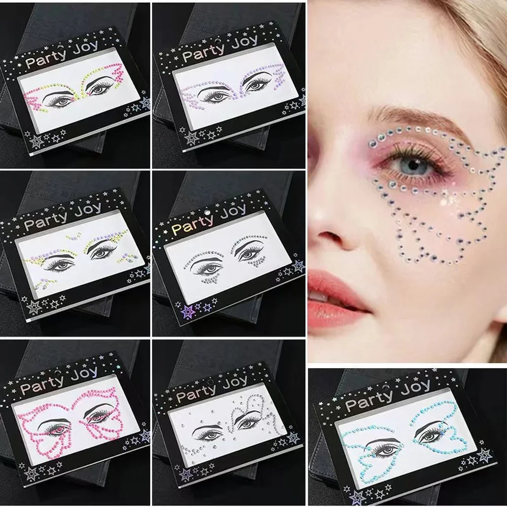 Rhinestones Face Jewelry Stickers Body Art Eyeliner Glitter Pearls Face Make up Jewels Temporary Tattoos Party Body Makeup Tools