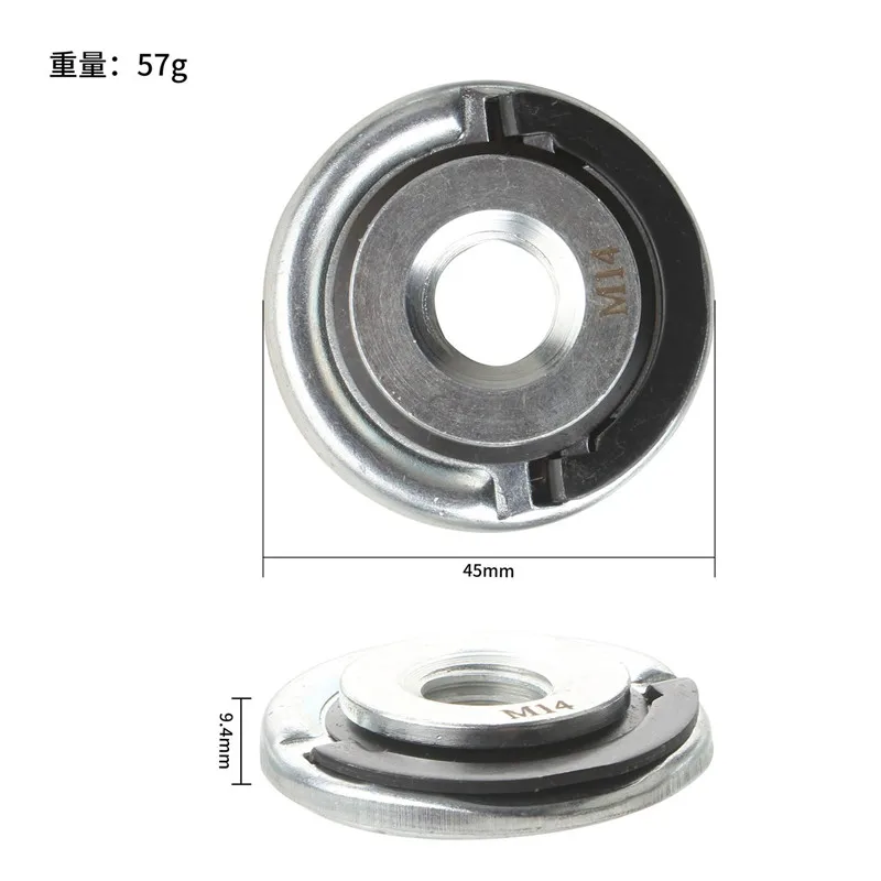 1pcs M14 Angle Grinder Quick Release Nut Self Locking Grinder Pressing Plate Flange Nut Power Chuck