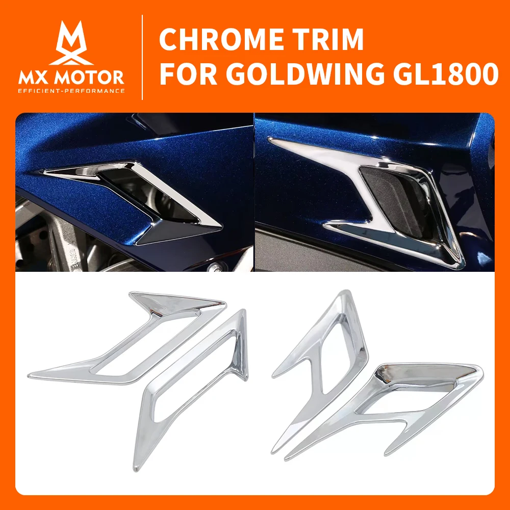 

Хромированный обтекатель для HONDA GOLDWING GL1800 2018 ~ 2025 + мотоцикл ABS пластик хромированные украшения вентиляционные декоративные накладки