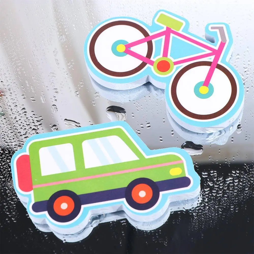 EVA Bathroom Play Water Game Car Boat Floating Children Puzzle Bathing DIY Sticker Soft Baby Bath Puzzles Bathroom