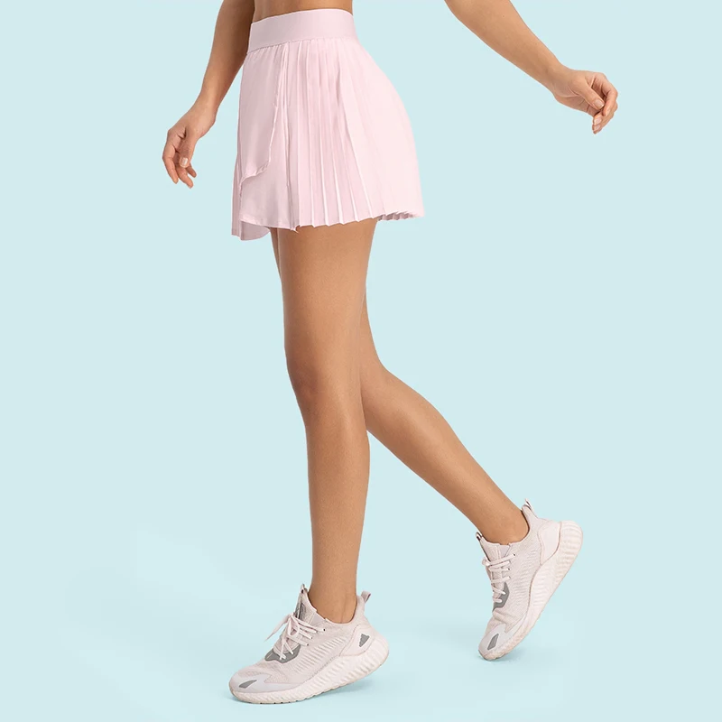 Women's High Waist Pleated 3-Point Sports Skort Golf Tennis Skirt Running Workout Fitness Shorts