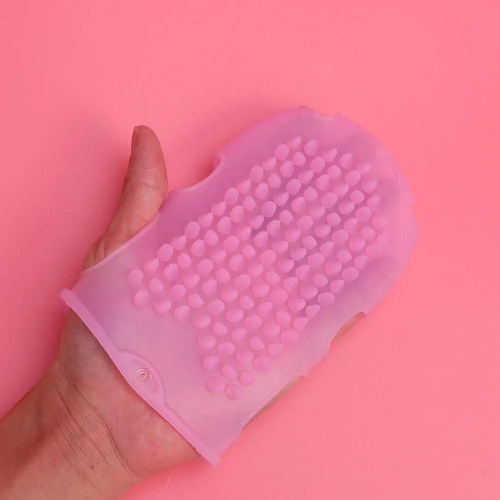 

2Pcs Exfoliating Bath Gloves Rough Surface Dead Skin Remover Body Scrubber Stretchable One Size Fits Most Bath Glove