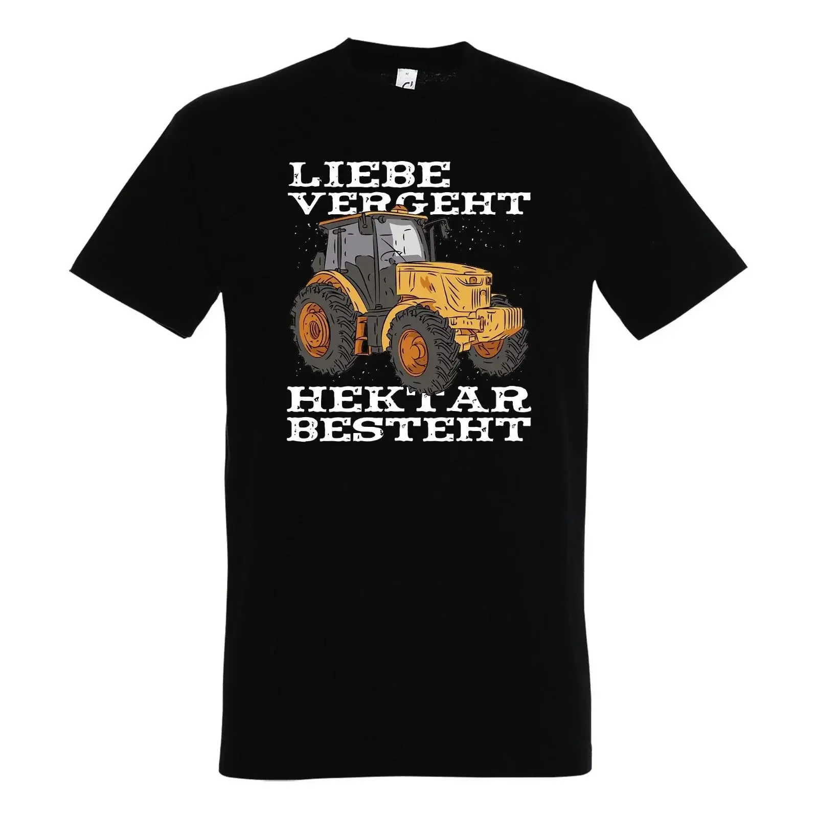 Herren T Shirt Liebe Hektar Logo Motiv Landwirtschaft Fläche Natur Traktor Fun vintage Washed Comfortable Soft streetwear
