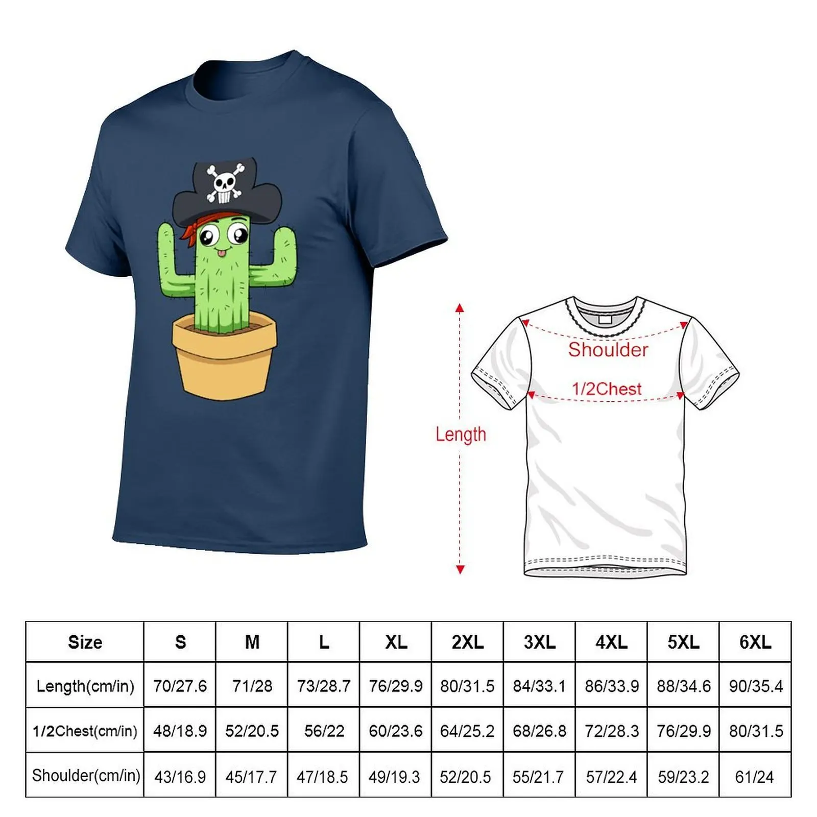 Captain Cactus T-Shirt Breathable Mesh Panel T-Shirt