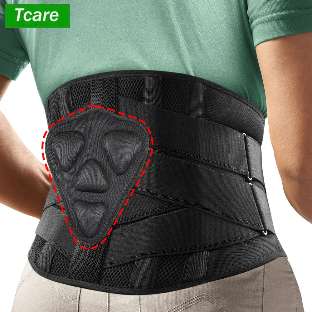 Back Brace Support Belt, Breathable Lower Back Support Belt Pain Relief with 7 Stays for Heavy Lifting Herniated Disc, Sciatica