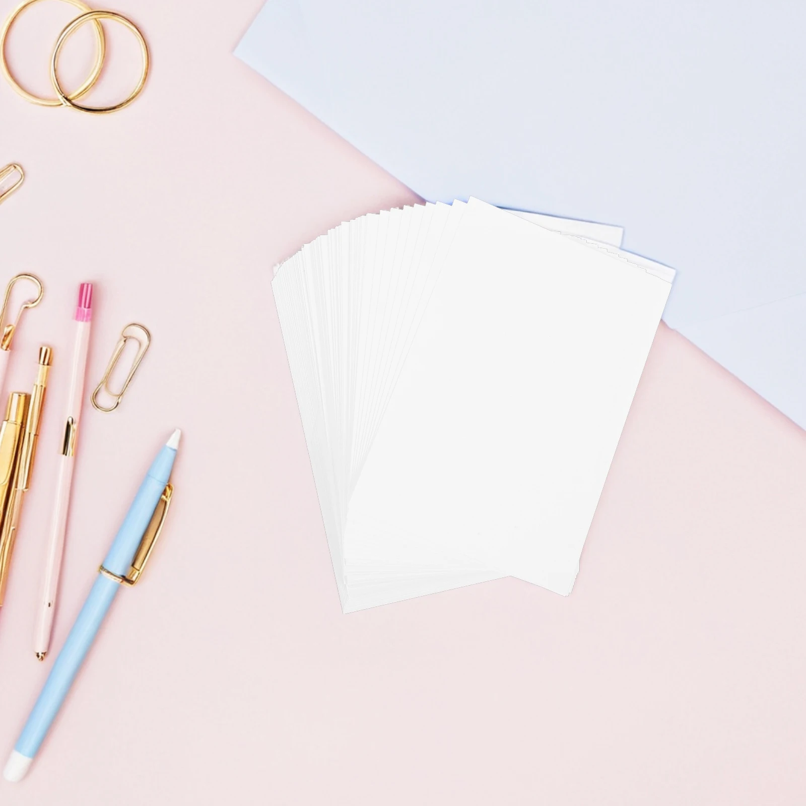 

100pcs White Cardstock Blank Index Cards 3X5 Inches For Writing Drawing Notetaking Flash Cards School Office Home Study