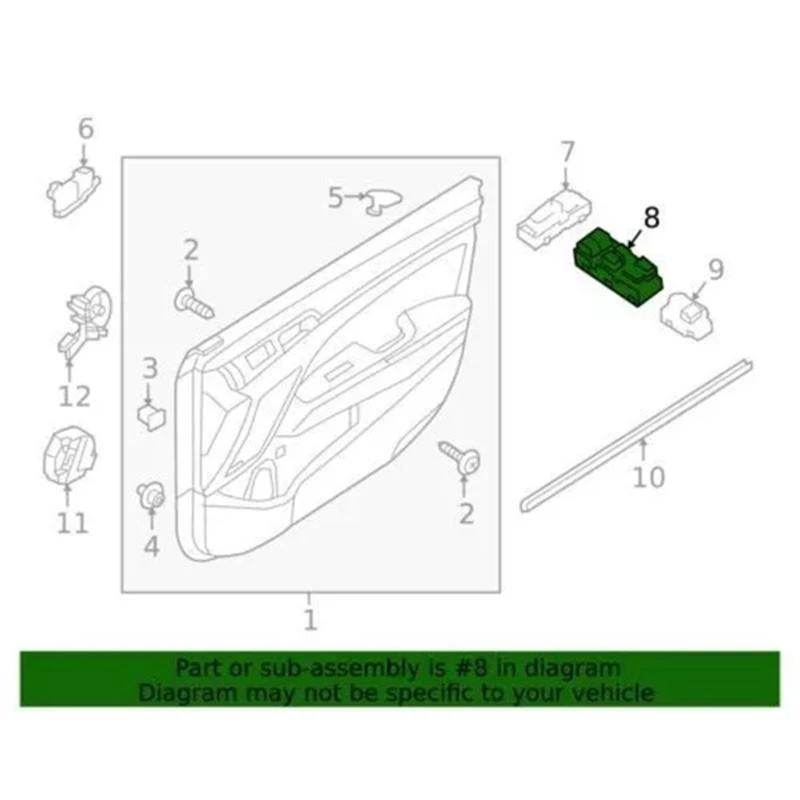 hg89 Electric Power Control Raising Switch Front Left Driver Side 93570-F20004X 93570-F2000 Window Glass Lift Elevator Button