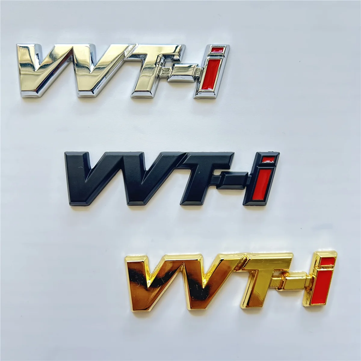 New Car Styling 3D VVT-I Metal Chrome Zinc Alloy Emblem Car Body Badge Sticker Auto Accessory for Corolla Camry RAV-4