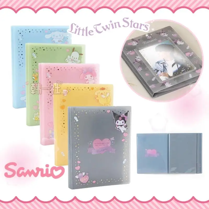 Sanrio Series Album Polaroid Photo Organizer Melody Cinnamoroll Mymelody Kuromi Little Twin Stars Pochacco Anime Toys for Girl