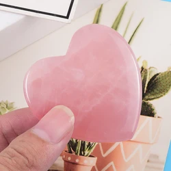 Rose Quartz Heart Shape Face Care Gua Sha Tool Beauty Health Product Crystal Scraper Massager Neck Skin Safety Scrape Massage