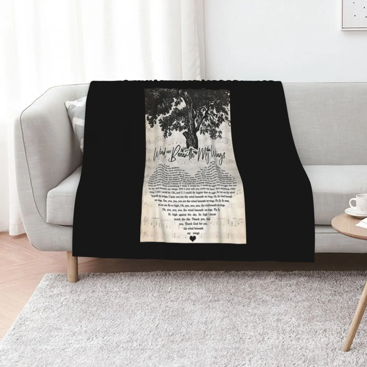 

Bette Midler - Wind Beneath My Wings Lyrics Wall Art Gift Throw Blanket Beautifuls Nap funny gift Blankets