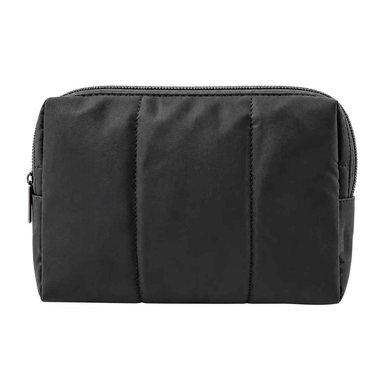 Chic Makeup Bag Puffer Toiletry Organizer for Travel Vanity Bathroom Office Short Trip Faux Down Bubble Quilt Storage Pouch