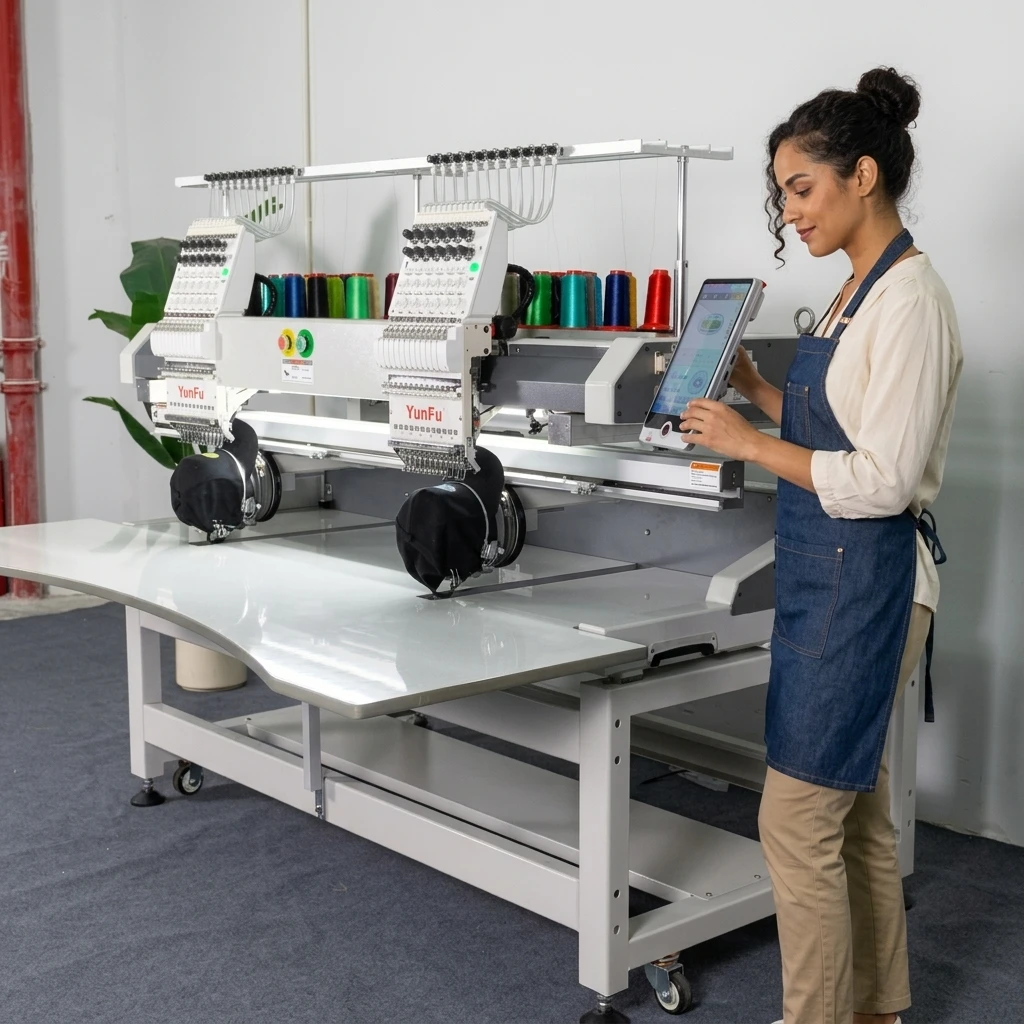 Best Seller 2 Head Embroidery Machine 500x800mm Extra Large Embroidery Area for Custom Pattern Making