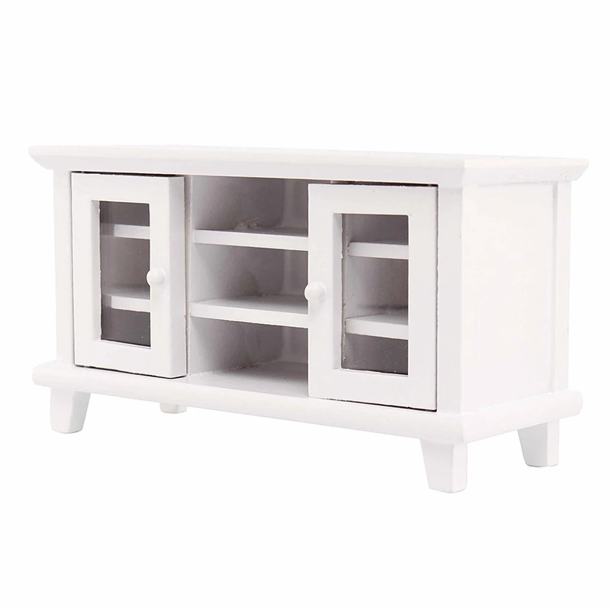 

1/12 Scale Furniture Miniatures TV Cabinet Stand Table Wooden Furniture Dolls House Decor Toy