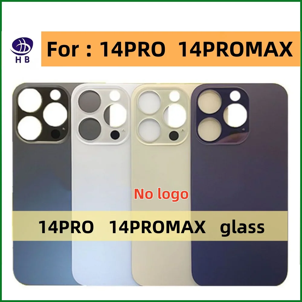 Back Glass For iPhone 14 Pro-14 Pro Max Back Cover Glass Fast Replacement Housing Battery Cover Big Hole Rear Glass with glue