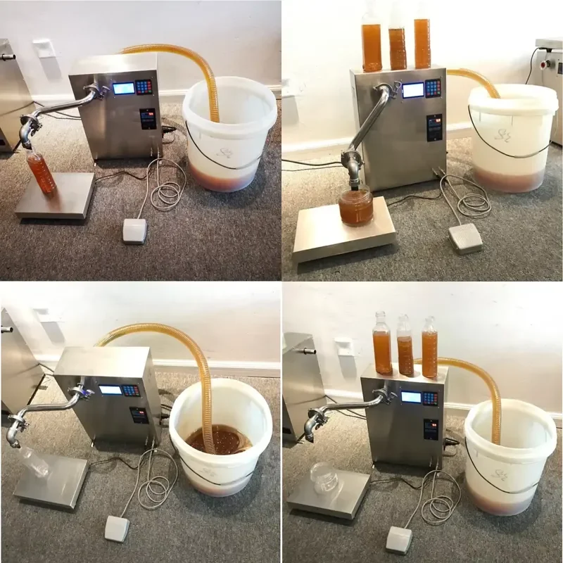 

Food grade 220V automatic weighing pump viscous paste honey filling machine