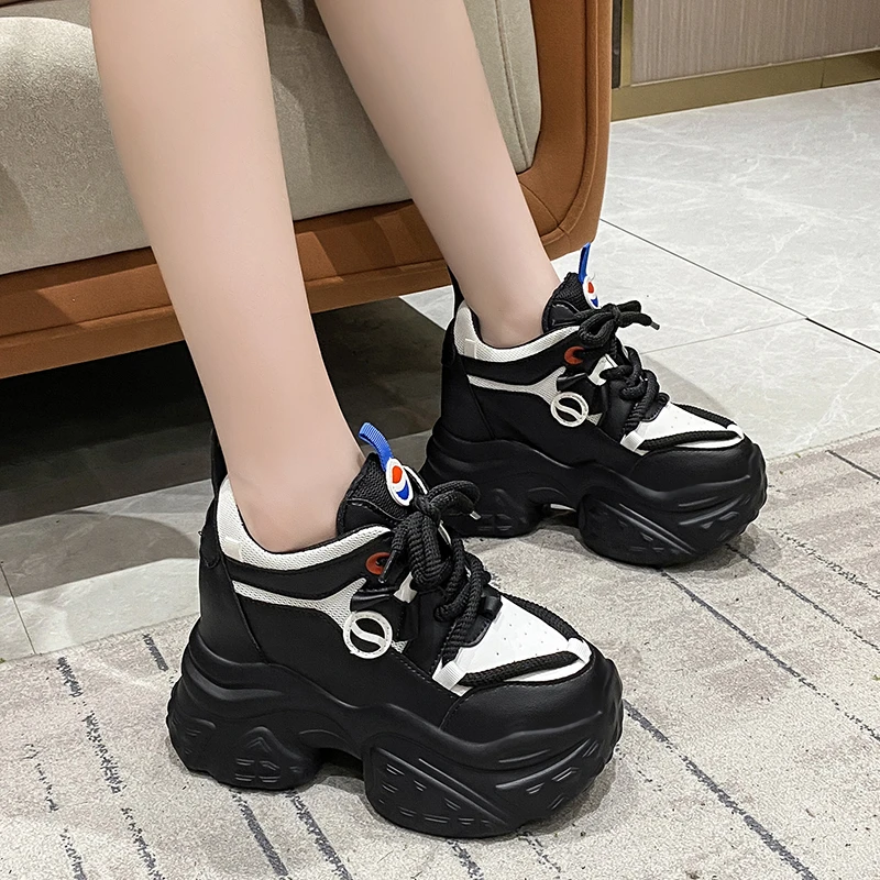 2022 Autumn Platform Mesh Sneakers Women Breathable Tennis Female Vulcanized Shoes Spring Chunky Sneakers Sports Dad Shoes Woman