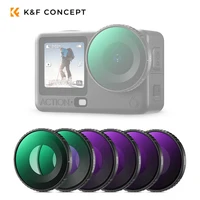 K & F CONCEPT para DJI Osmo Action 6 UV CPL ND8 ND16 ND32 ND64 ND256 difusión negra 1/4 filtro vidrio de recubrimiento multicapa