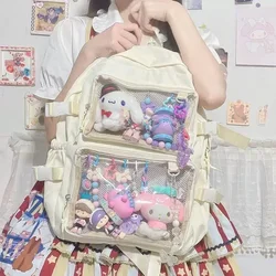 Japanese Kawaii Itabag Women New Transparent Backpack Women Ita Backpack School Bags For College Student JK Bags
