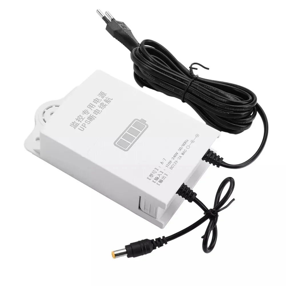 Uninterruptible Power Supply DC 12V-2A Power Adapter UPS Battery Back up Power Supply EU-plug AC110-240V 50/60HZ 1800mah