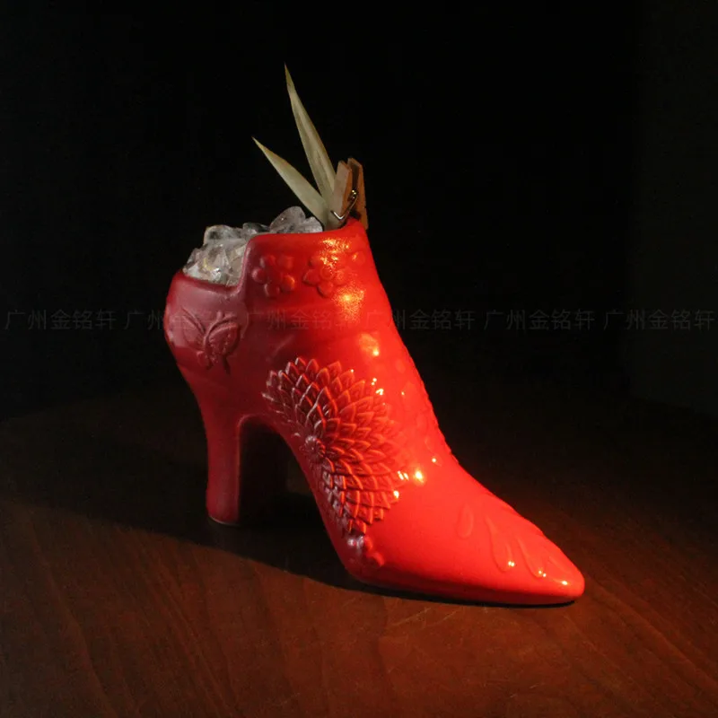 Creative shoe design, cocktail cup, personalized and quirky boots