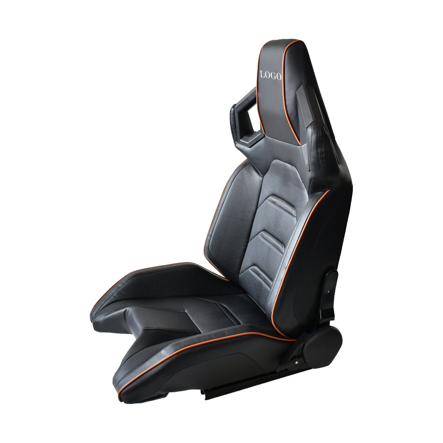2pcs Tiypeor Double Slide Modified Car PVC Leather Race Seats Reclining Universal Racing Seat view 3