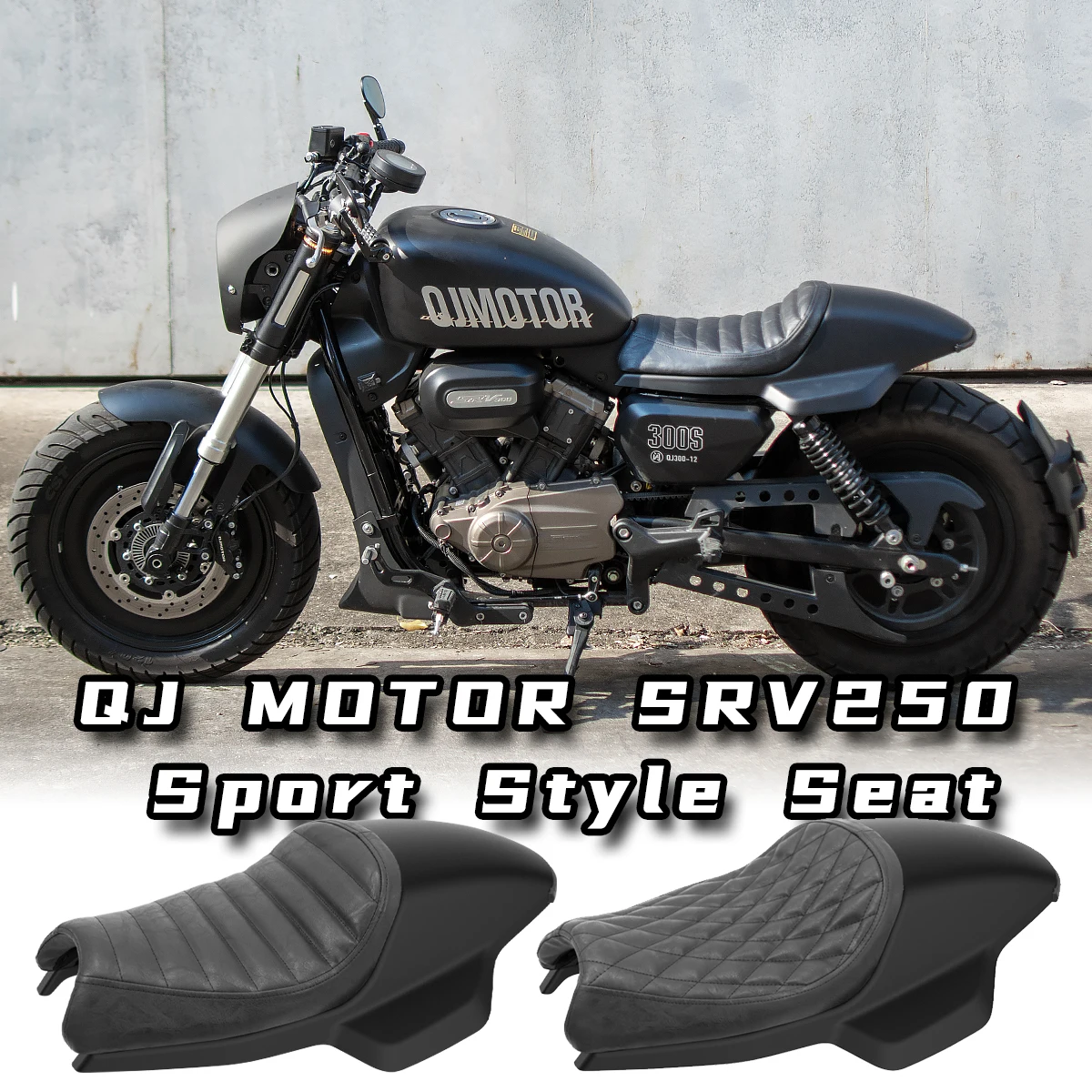 

Удобная плоская двухместная Подушка с задним крылом для мотоцикла QJMotor SRV250, в спортивном стиле, под заказ