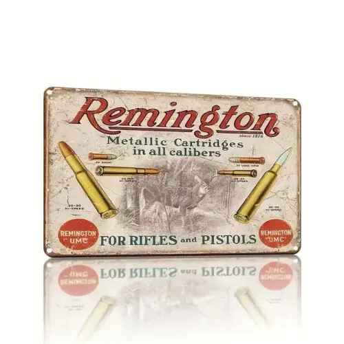 REMINGTON Metallic Cartridges in all Calibers  8 x 12 inch Tin Sign