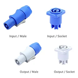 3pin Powercon Xlr Connector Lockable Cable male female Chass Socket Electric Power adapter W28