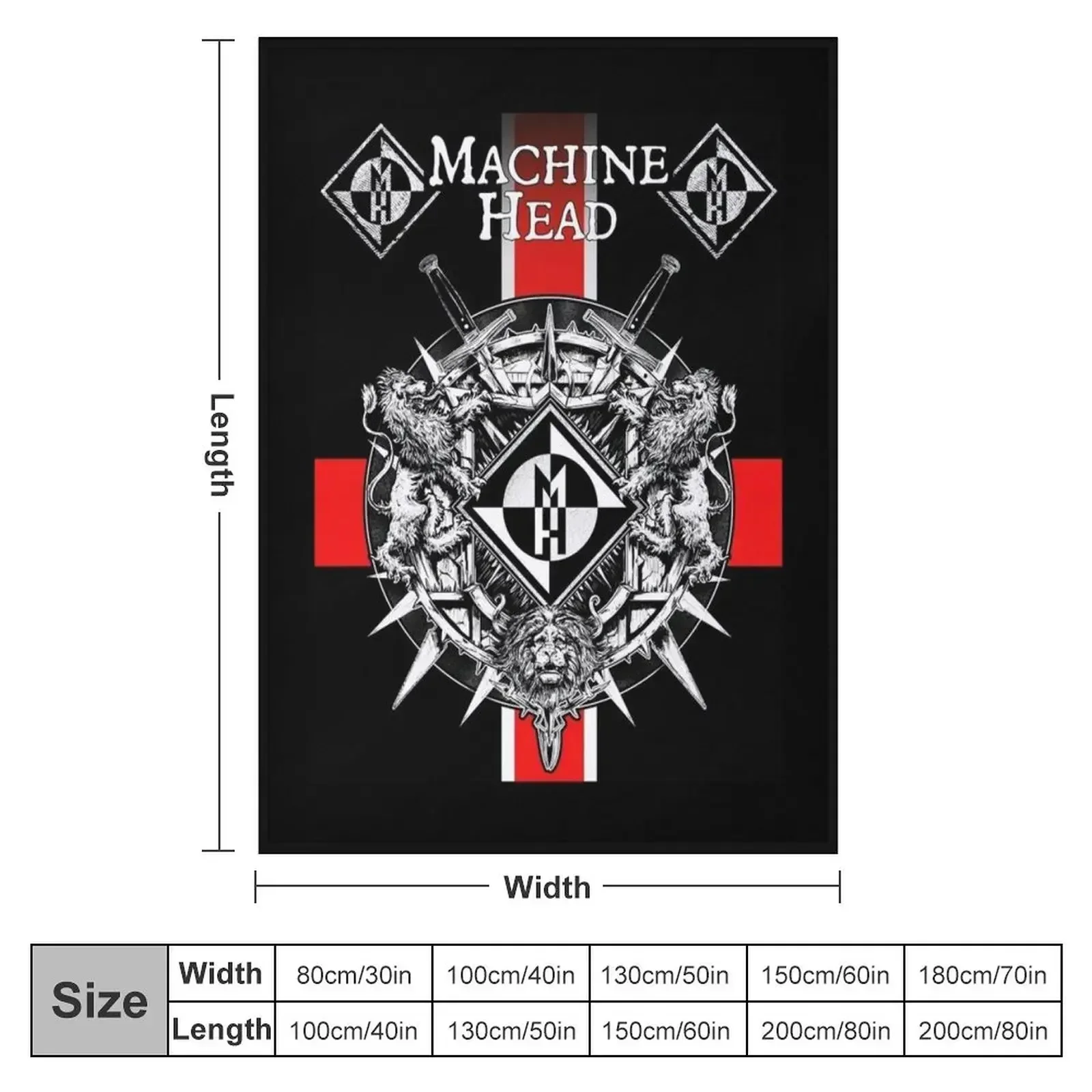 Machine Head Band - Poster Throw Blanket couch cozy soft plush fuzzy picnic outdoor blanket