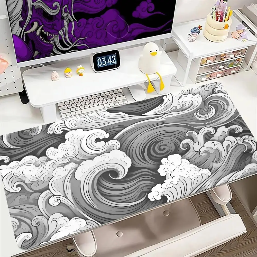 

Simple waves Mouse Pad 900x400MM Large Gaming Mousepad Keyboard Gamer Rubber Anti-wrinkle Anti-Slip Bottom Desk Mat