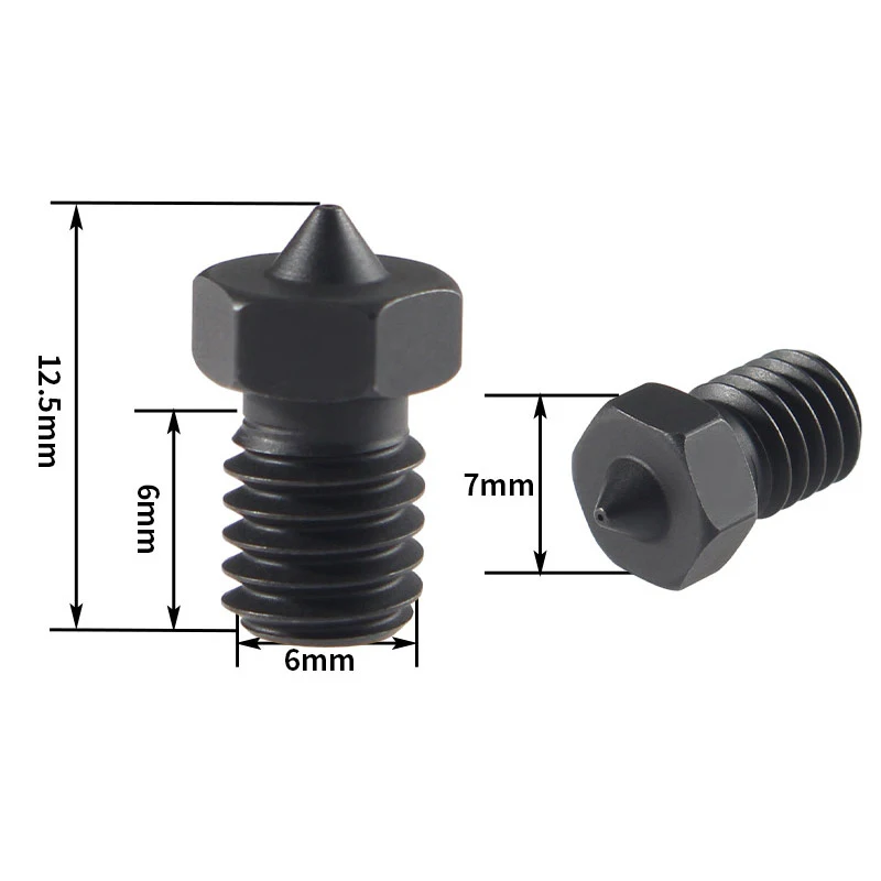

Высококачественная высокоскоростная печать, латунная насадка из закаленной стали с высоким расходом для аксессуаров для 3D-принтеров E3D V6